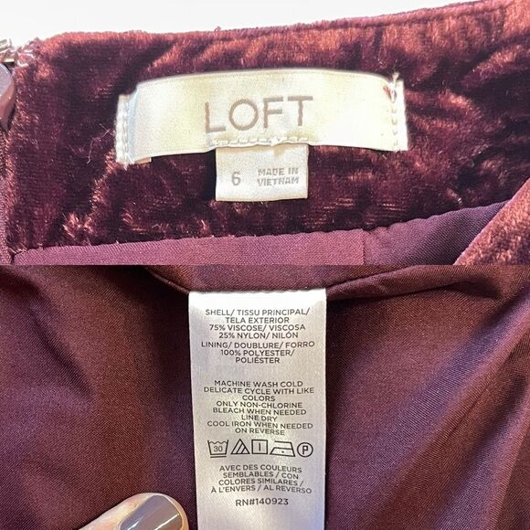 LOFT Mini Skirt | Crushed Velvet Twist Detail - Picture 9 of 10